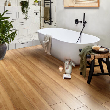 oak floored bathroom