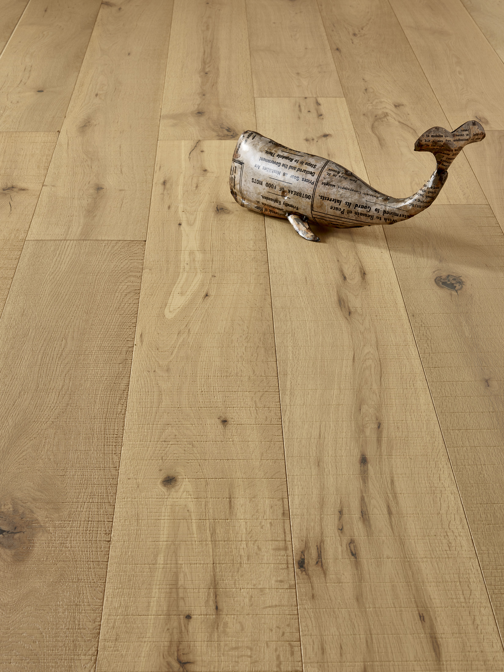 14(3)x190 Band Sawn Raw Matt Lacquered Oak Flooring BS1002 - Image 3