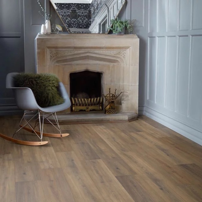 freplace with oak floor - astoria
