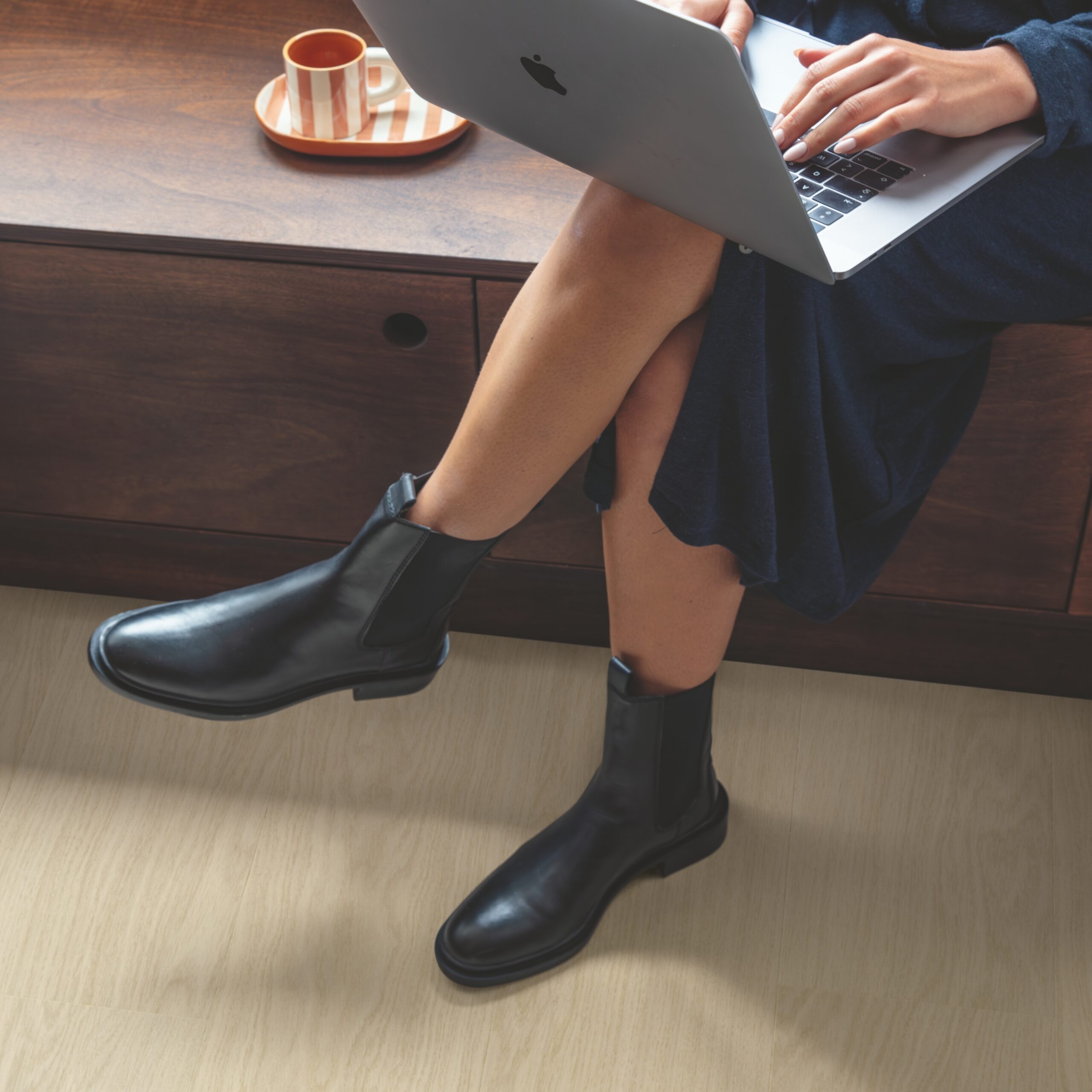 boots on a wooden floor