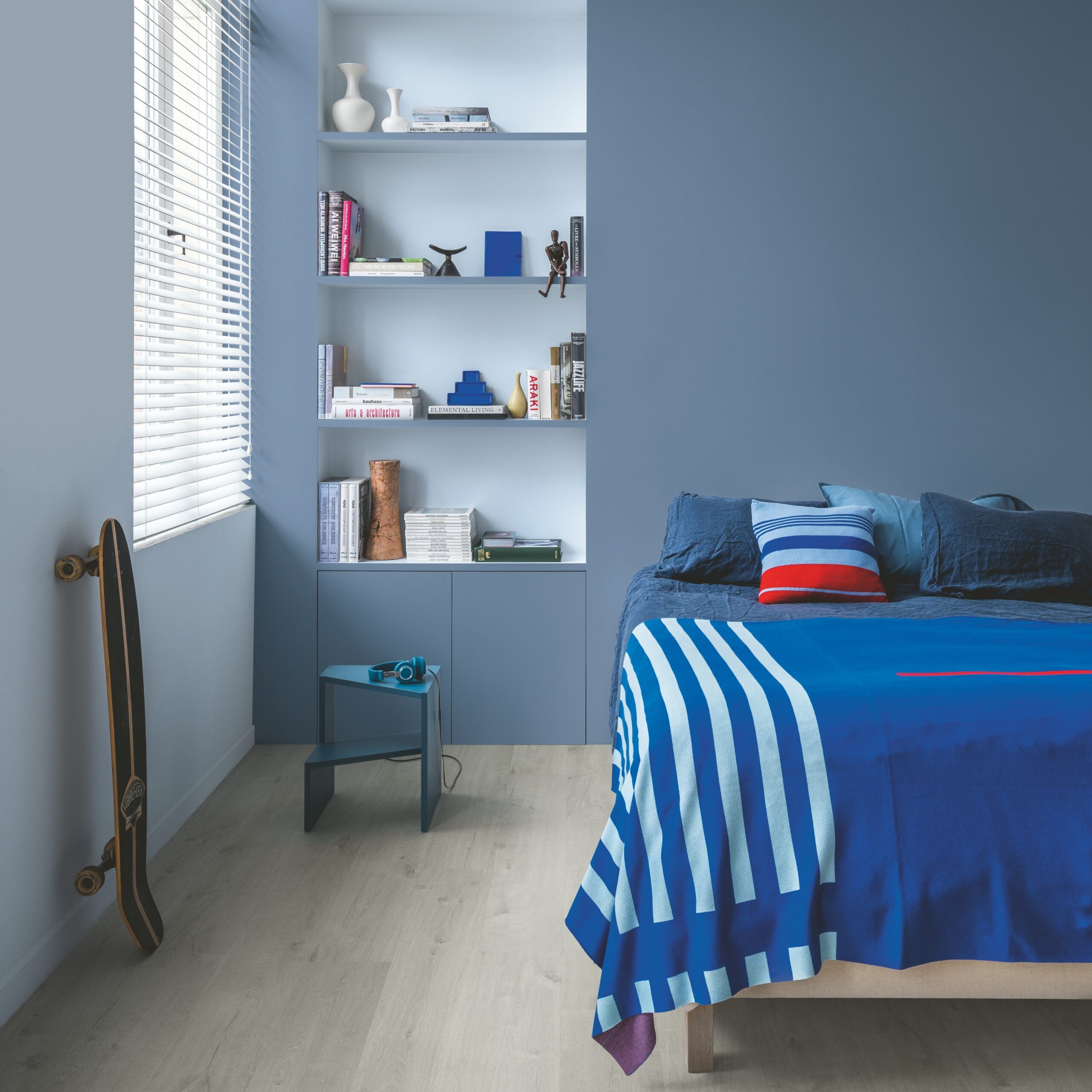 grey wood bedroom floor