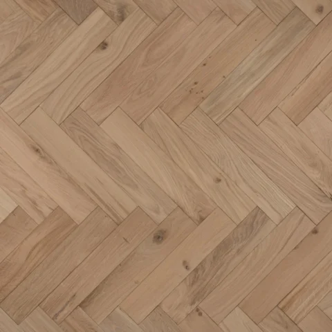 unfinished herringbone oak flooring
